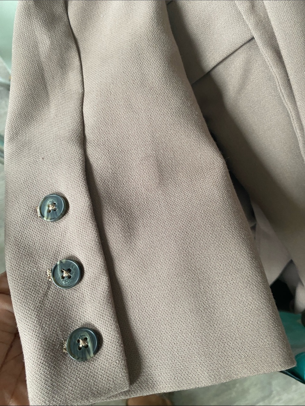 ANTHROPOLOGIE TAUPE TIE WAIST OPEN BACK BLAZER DRESS 8 - Picture 12 of 12